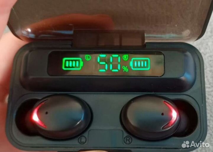 Беспроводные наушники f9 с повербанком