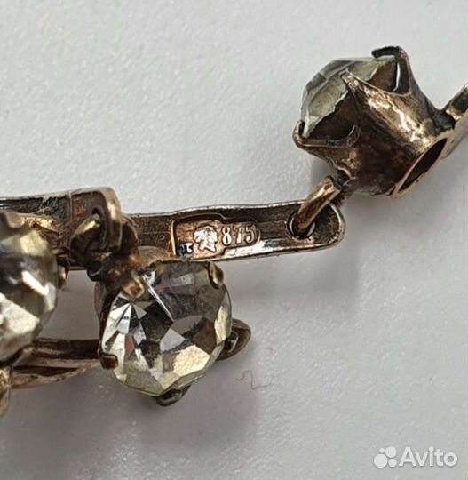 Серебряная брошь СССР 