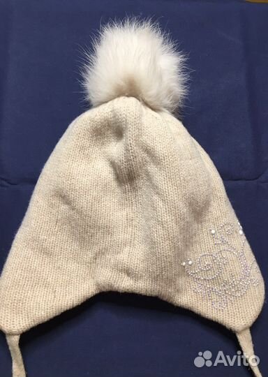 Шапка для девочки зимняя 50-52р