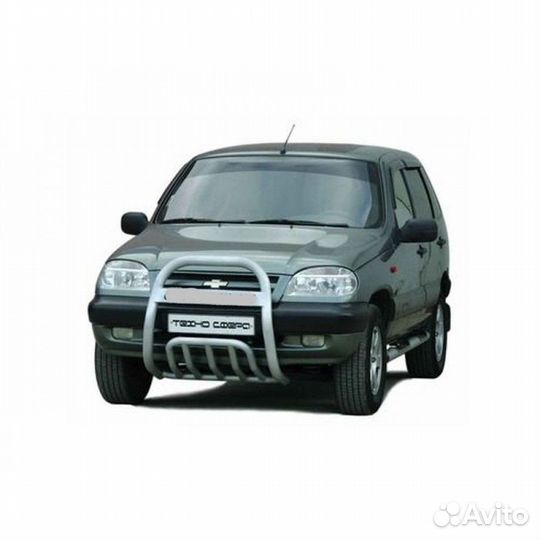 Кенгурятник обвес низ с трубой Нива Шевроле 2123