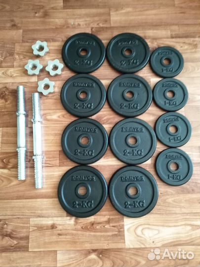 Гантели 24 кг Domyos железные разборные