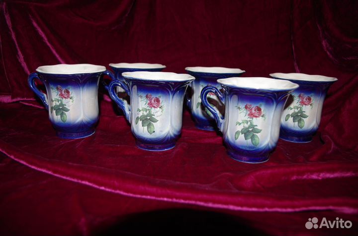 Чайные Чашки Фаянс Набор 6 Штук