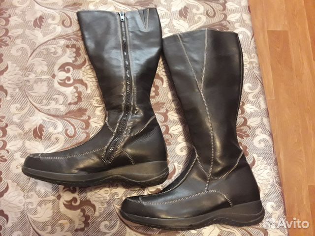 Сапоги демисезонные, натуральная кожа
