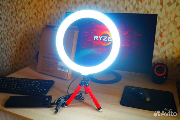 Лампа кольцевая USB