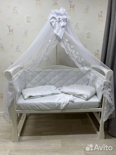 Комплект бортики в кроватку для новорожденных