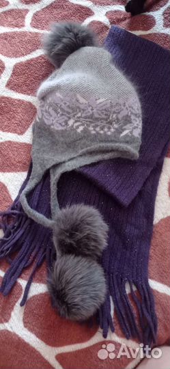 Шапка детская для девочки зимняя