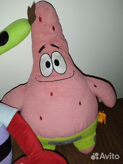 Мягкая игрушка спанч боб, патрик,мистер юджин краб