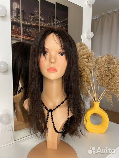 Парик на сетке из натуральных волос