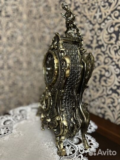 Часы каминные бронза