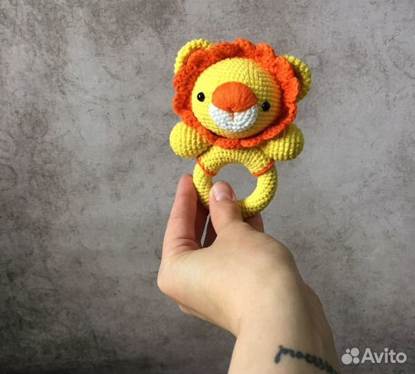 Погремушка на деревянном кольце/грызунок