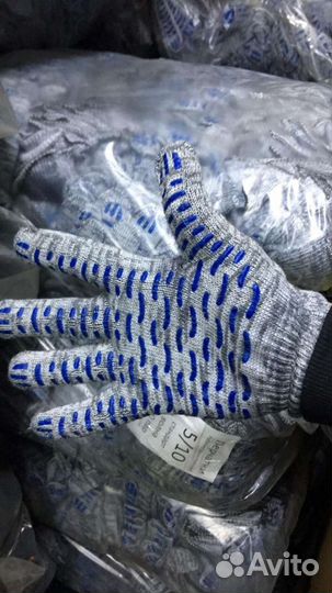 Перчатки 5 нитка х/б с пвх