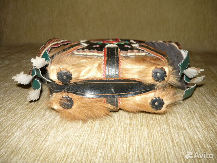 Фляга Венгерская из кожи и меха. 70-80гг