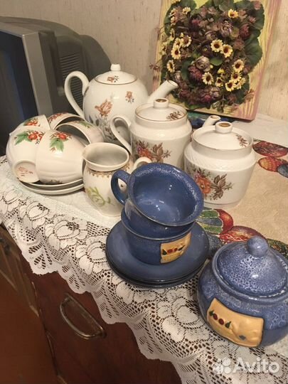 Блюдо зик,большое,конфетницы,чайники и другое,ссср