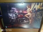 Календарь с девушками и мотоциклами