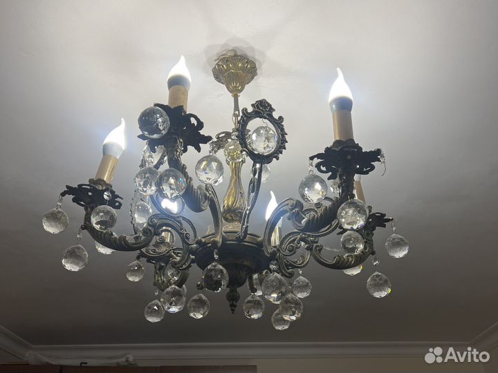 Люстра бронзовая бу