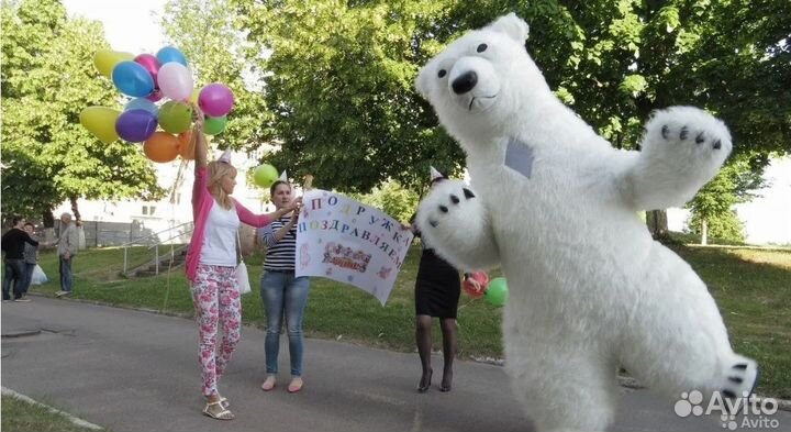 Ростовая кукла белый медведь