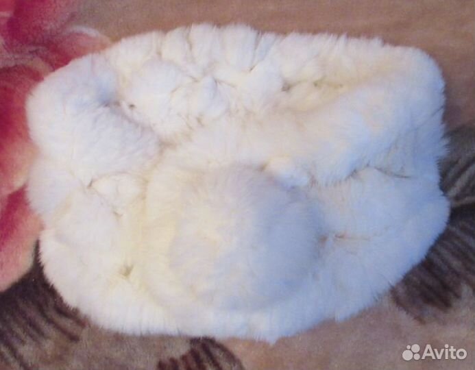 Из натурального меха шарф и шапка