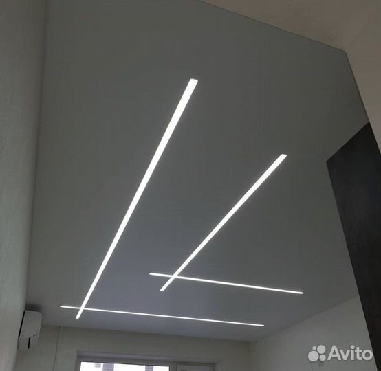 Потолки,световые линии