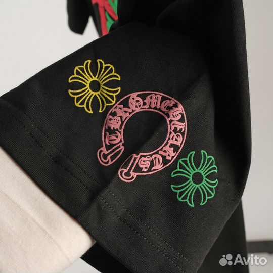 Chrome hearts футболка черная