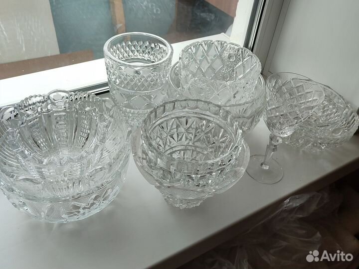 Хрустальная конфетница СССР 11 шт