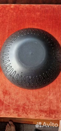 Тарелка декоративная. Керамика. Черная