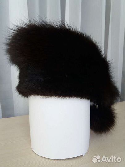 Шапка женская вязаная норка р.54