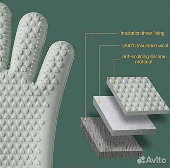 Перчатка термостойкая, силиконовая для кухни