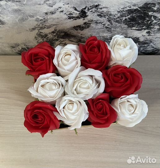 Букет из мыльных роз