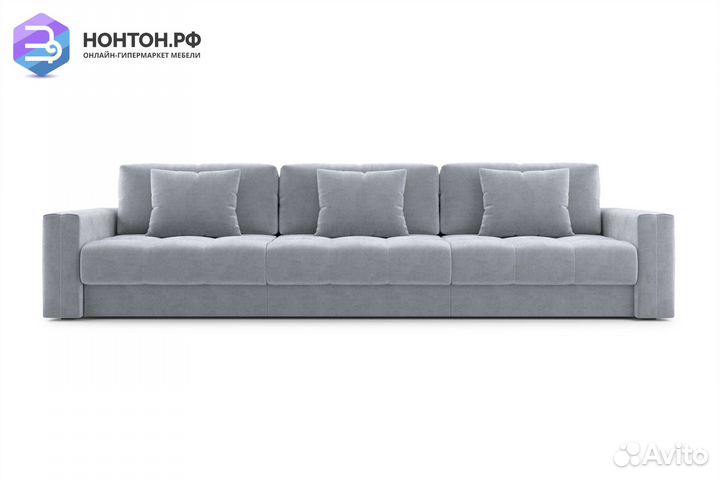 Диван тик-так Монарх 3-х местный серый