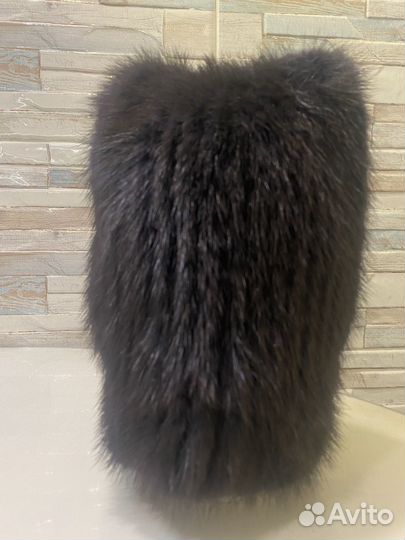 Шапка норковая вязаная в форме кошки