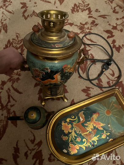 Самовар электрический + поднос и чайник