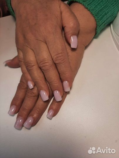 Маникюр, покрытие гель лаком, наращивание