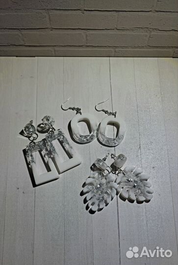 Серьги из эпоксидной смолы