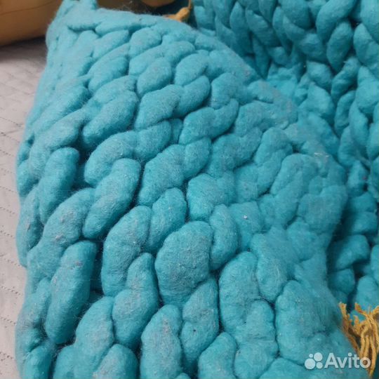 Плед б/у крупной вязки