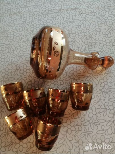 Хрусталь богемия с позолотой