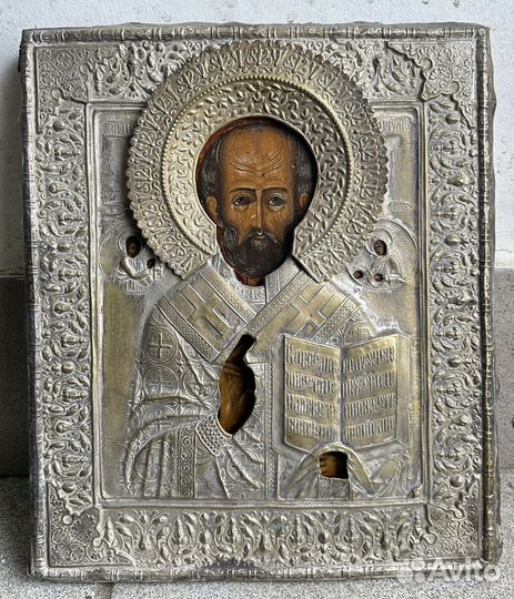 Икона Николай Чудотворец в Окладе