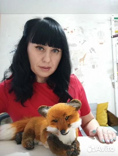 Игрушка лиса реалистичная авторская работа