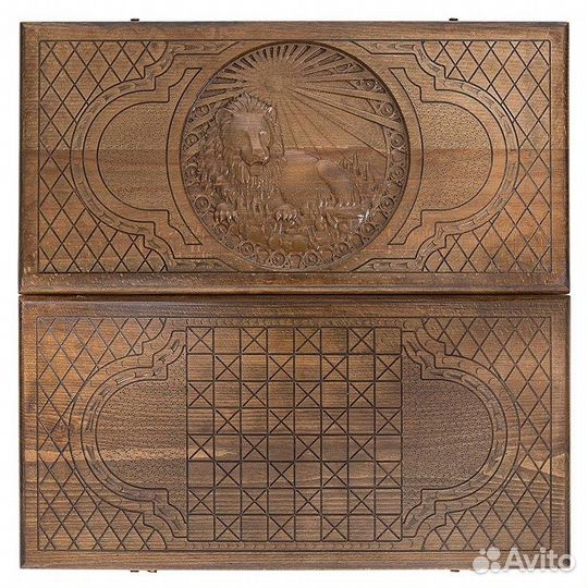 Нарды резные Звездный лев 62 х 64 см бук Армения 62634