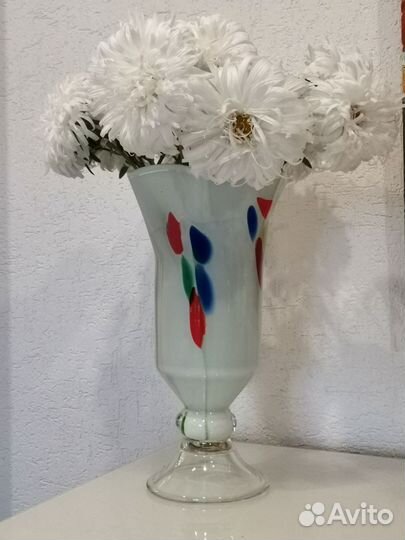 Ваза цветное стекло СССР