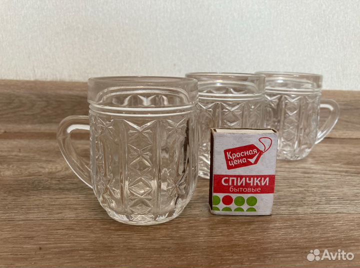 Стаканчики с ручкой Хрусталь