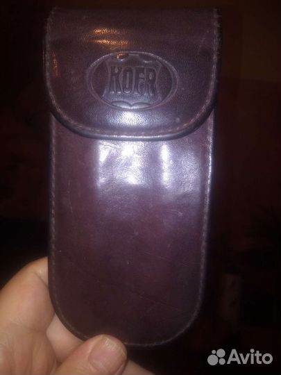 Кожанный,дорогой чехол для очков фирмы kofr