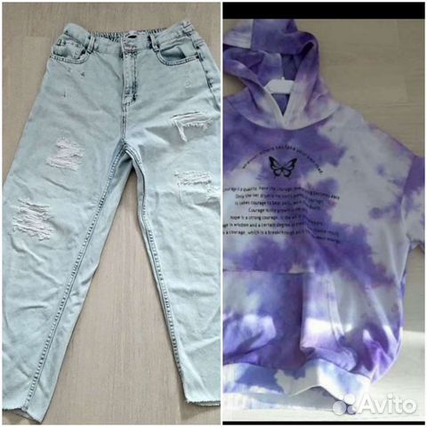 Джинсы для девочек Zara 164 и худи