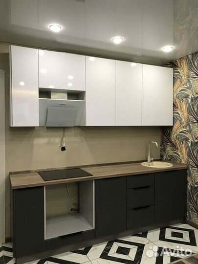 Прямая кухня в студию ксп:27800