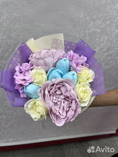 Розы из мыла