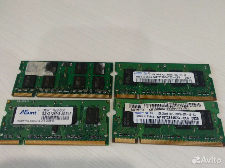 Оперативная память для ноутбука ddr2 1Gb