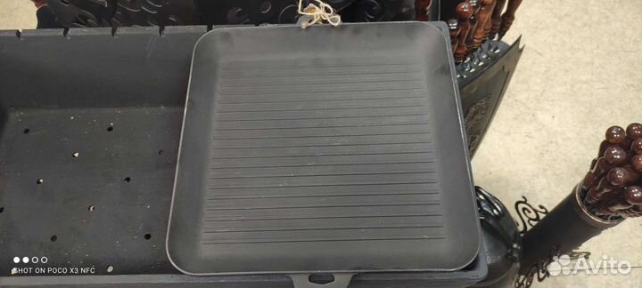 Сковорода чугунная гриль