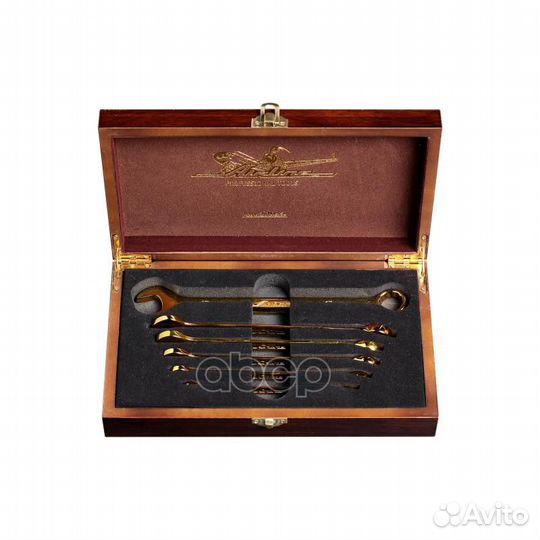 Набор ключей комбинированных в дер. коробке 6 п