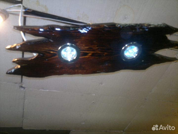 Люстра в рустикальном стиле для бани, беседки