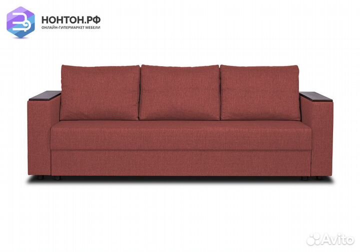Диван еврокнижка Атланта терракотовый
