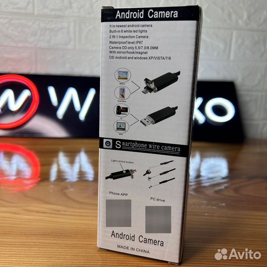 Гибкая камера эндоскоп Android / 2 м